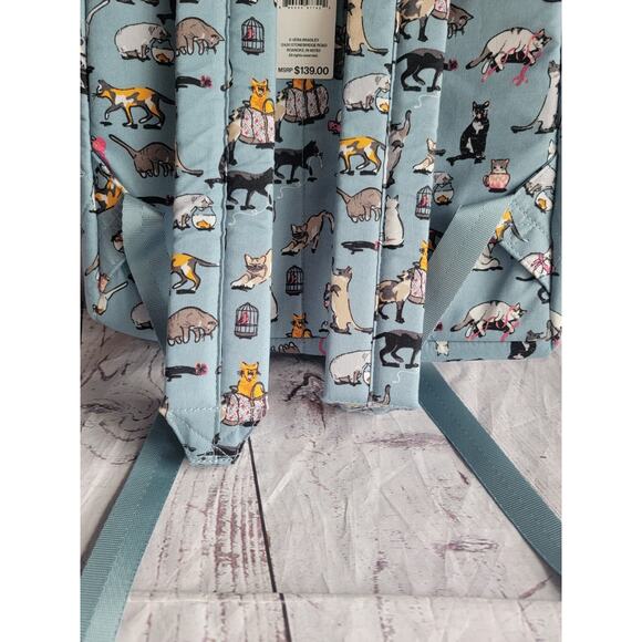 VERA BRADLEY Cats Meow Arona Large Full Size Essential Backpack New School Bag - Picture 5 of 13